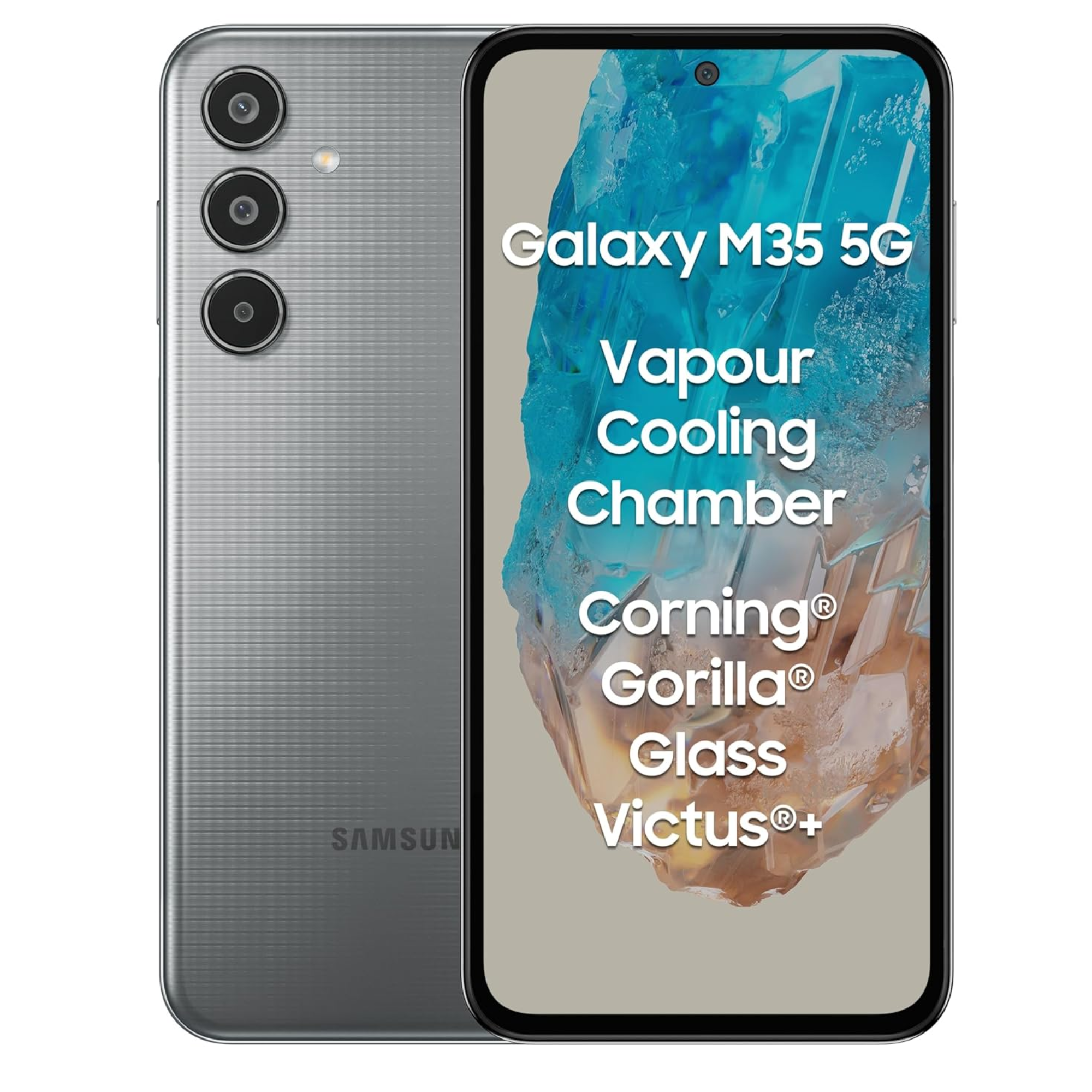 Samsung Galaxy M35 5G (Thunder Grey,8GB RAM,128GB...